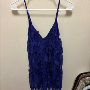 Express Royal Blue Lace Dress